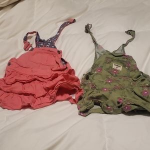 2 osh kosh overalls, size 3T&4T